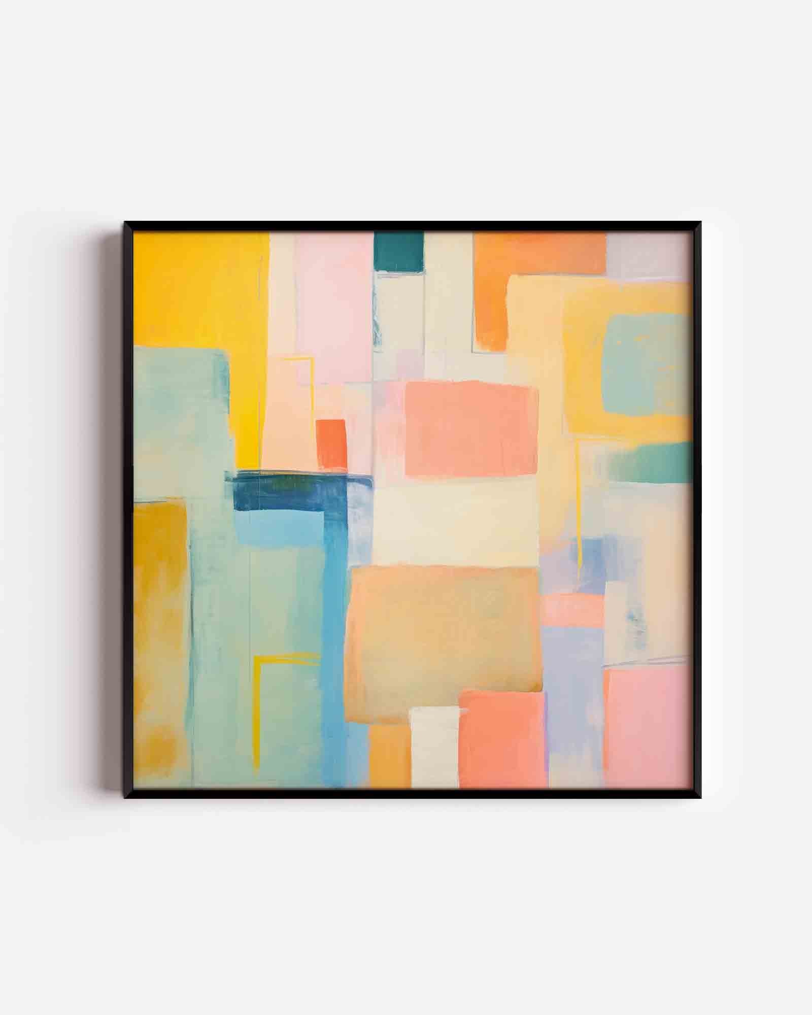 Abstracte rechthoeken Poster