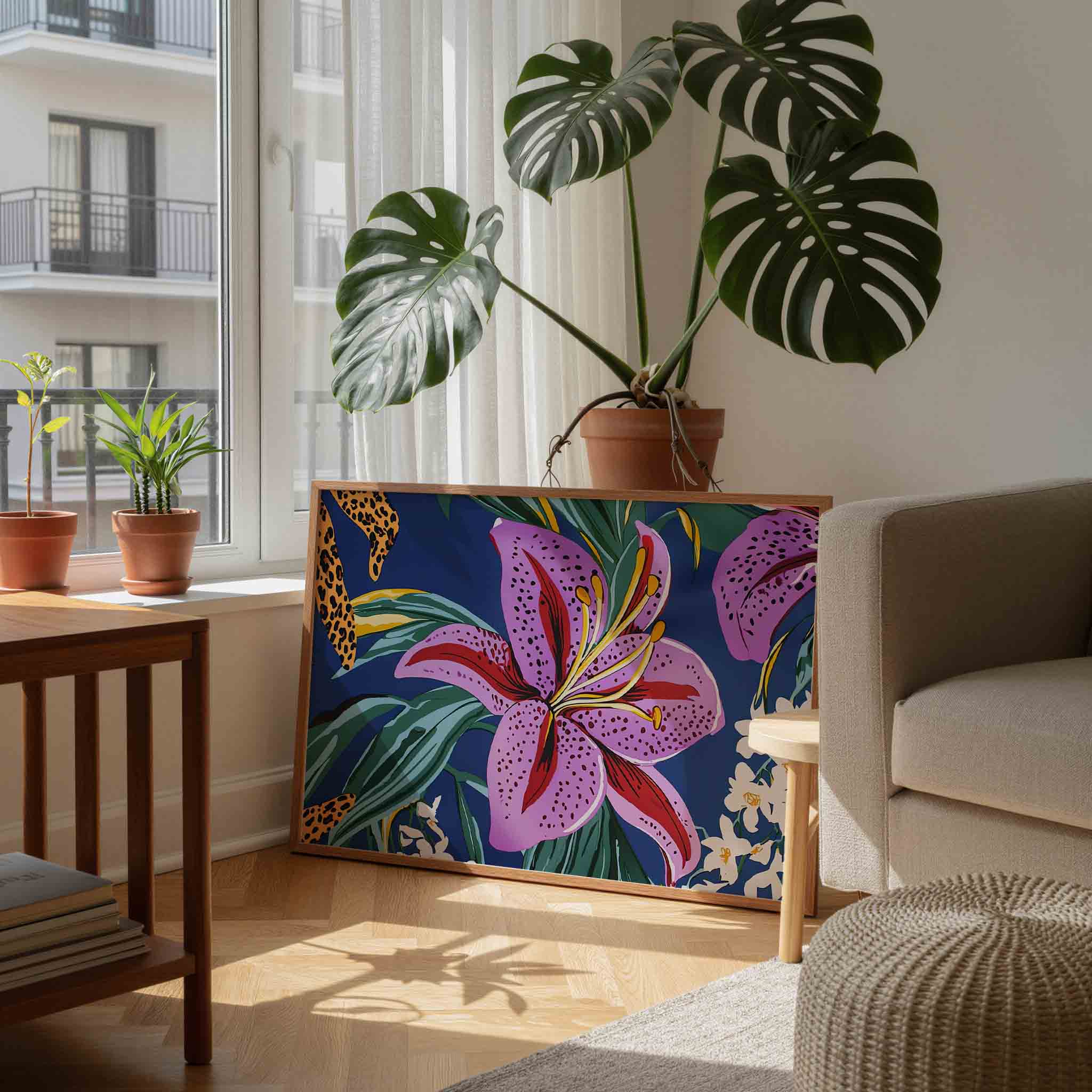 Bloemen en bladeren Poster