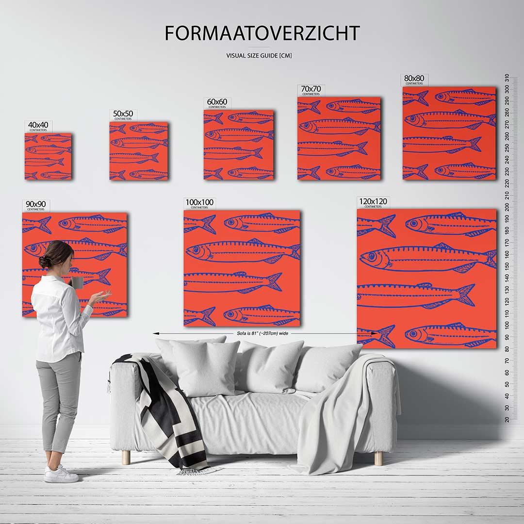 Vissenpatroon Kunstwerk