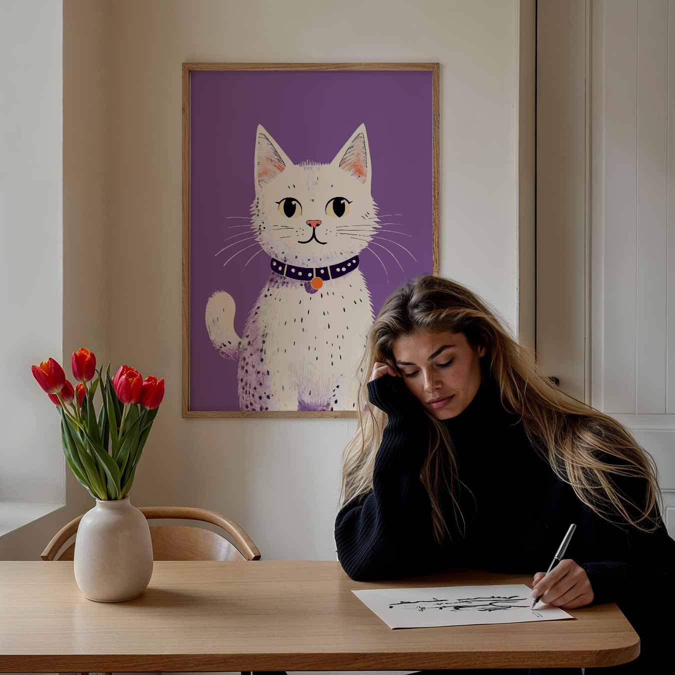 Vrolijke Katteposter-WallArtistic