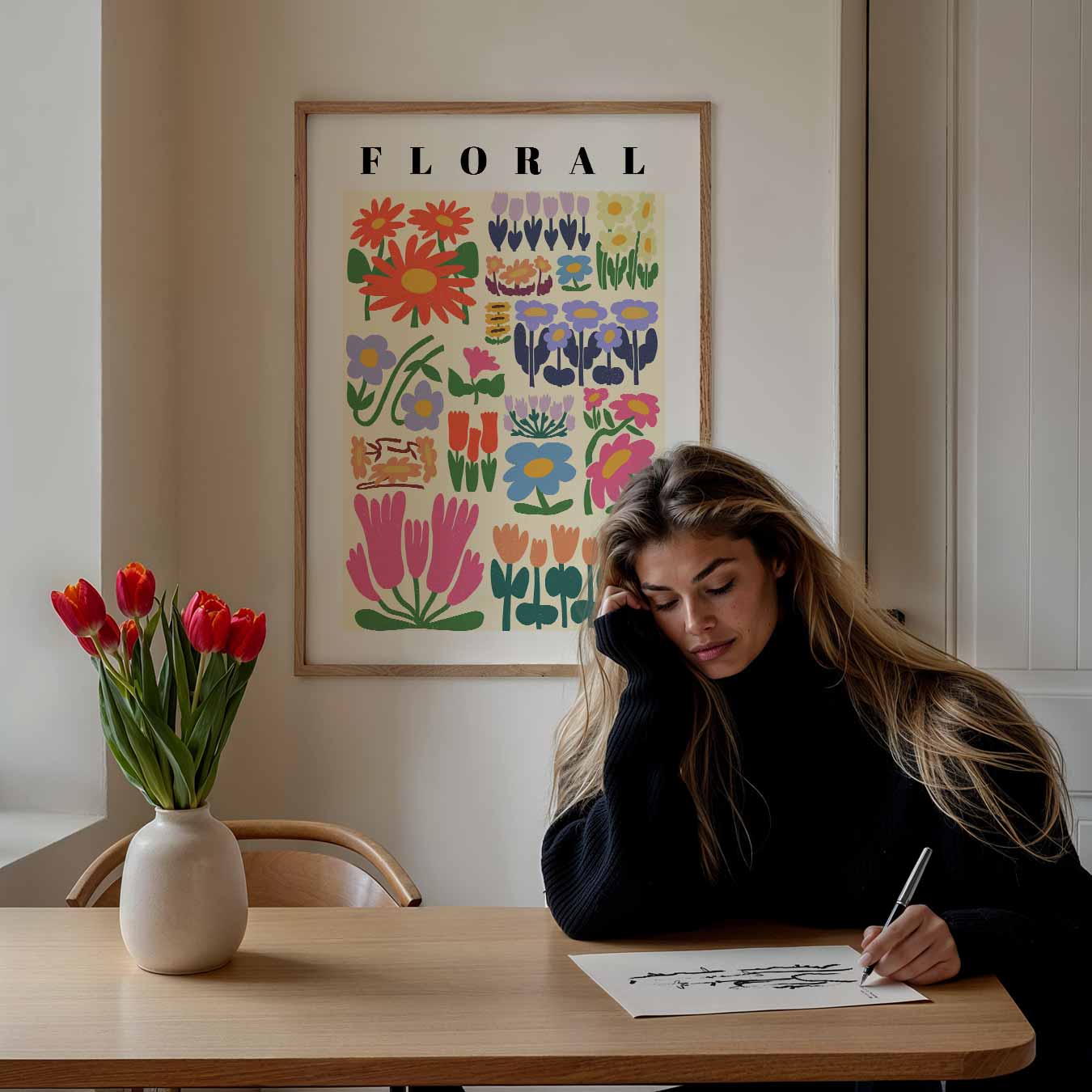 Kleurrijke Bloemenpracht Poster-WallArtistic