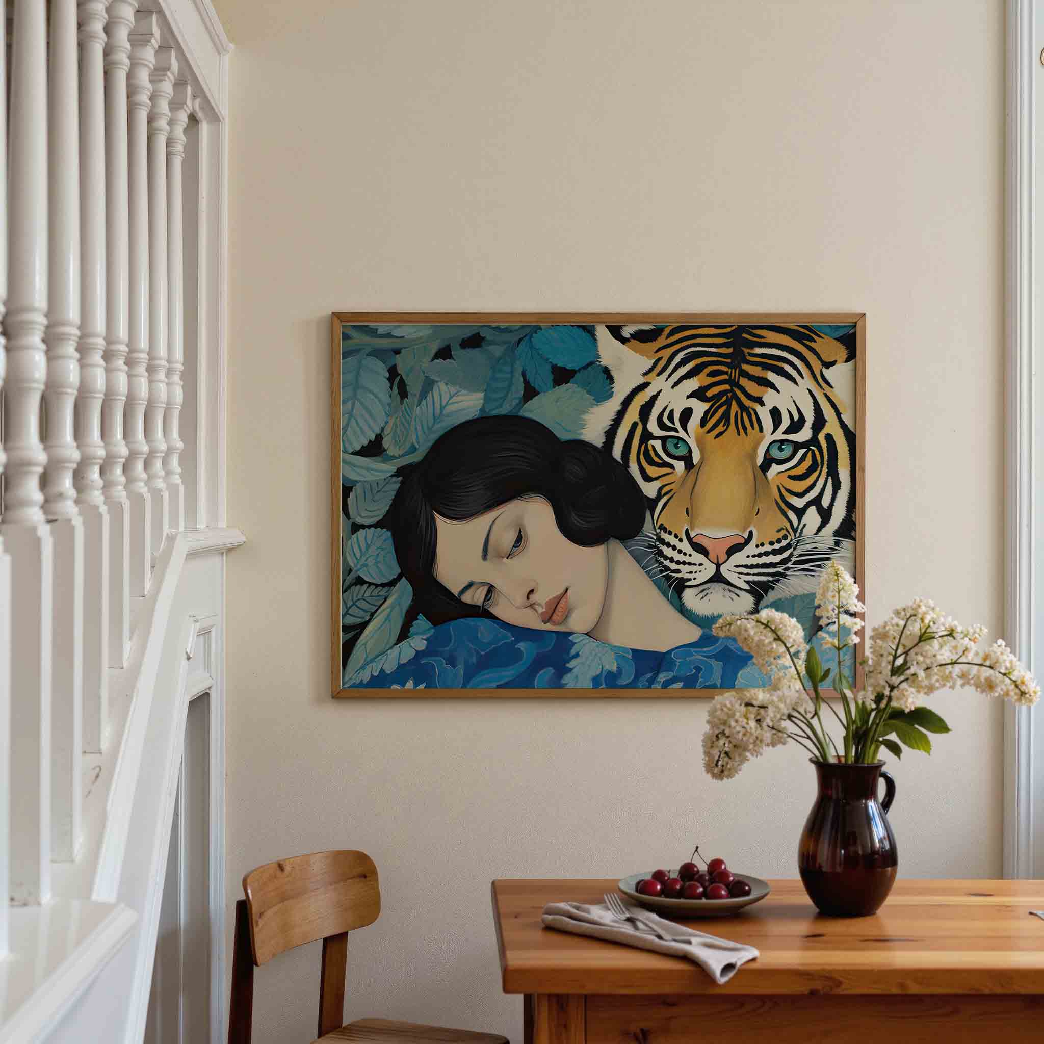 Vrouw en tijger Poster