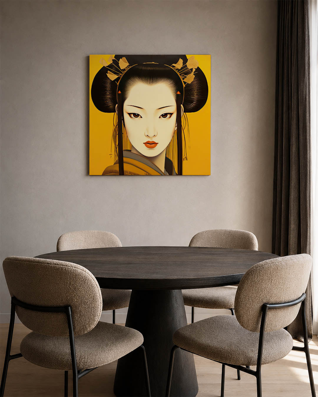Elegante vrouwelijke portret Kunstwerk