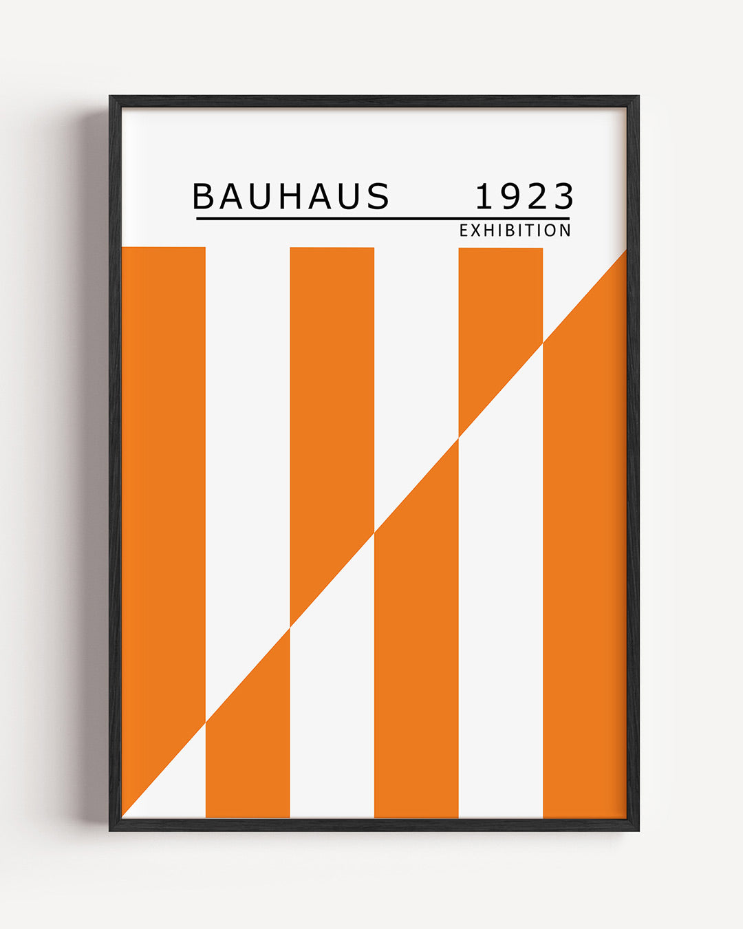 Oranje lijnenspel Poster