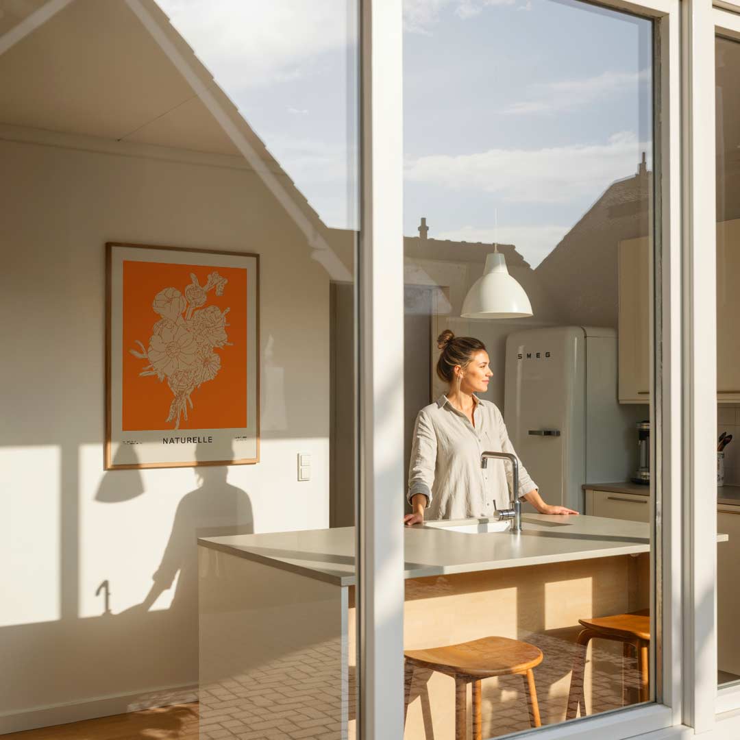 Bloemenpracht in Oranje Poster-WallArtistic