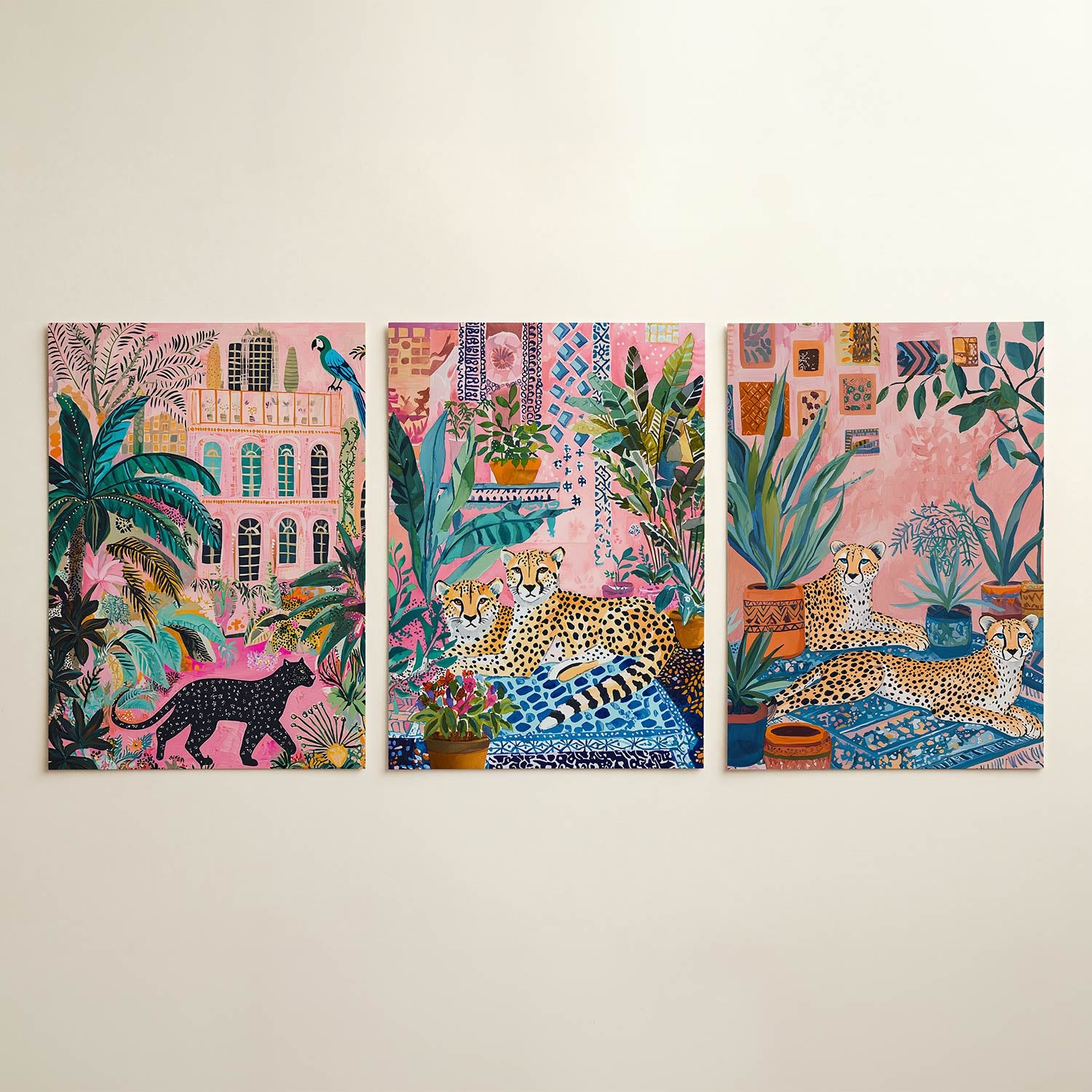 Kleurrijke jungle Posterset