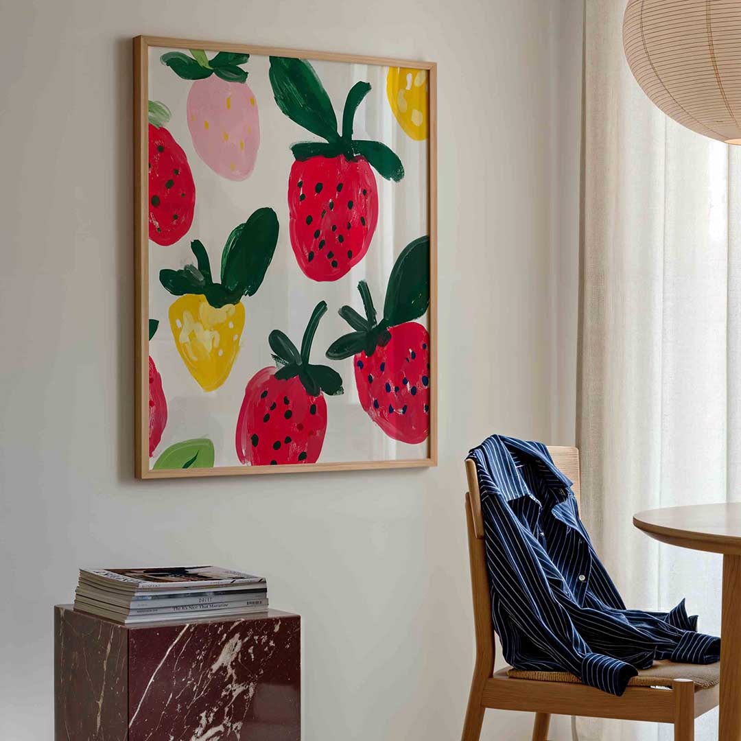 Aardbeien en fruit Poster
