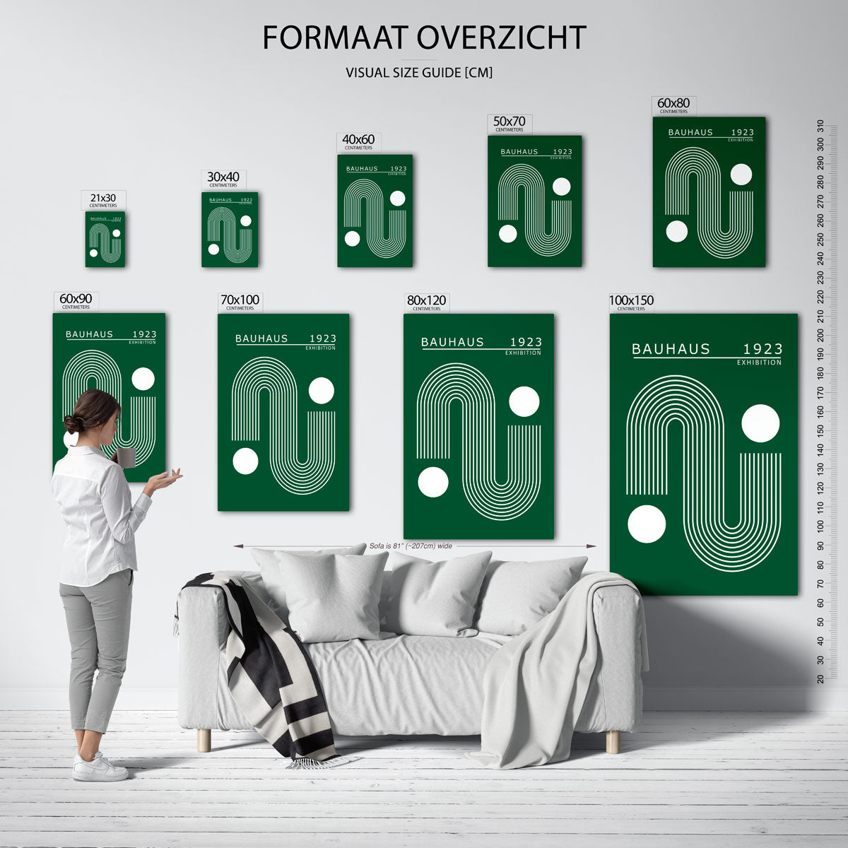 Lijnen en cirkelvormen Poster