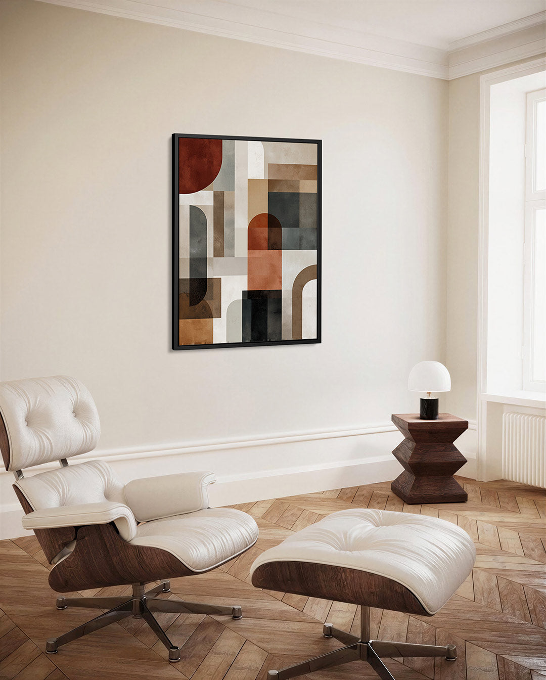 Geometrische vormen compositie Kunstwerk