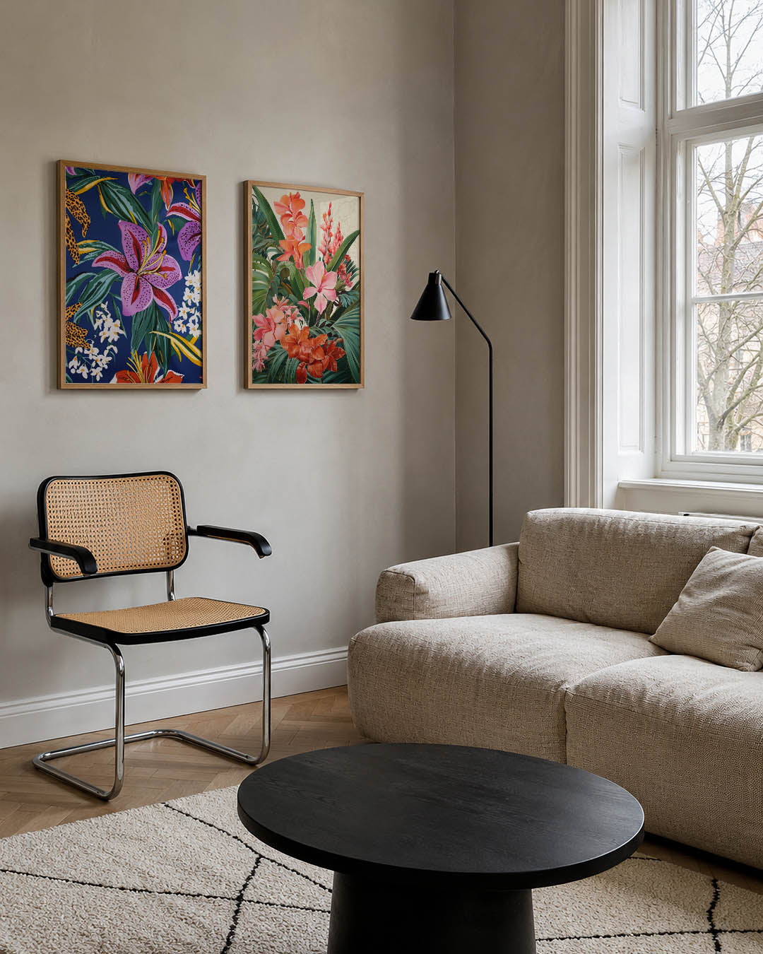 Bloemen en patronen Posterset