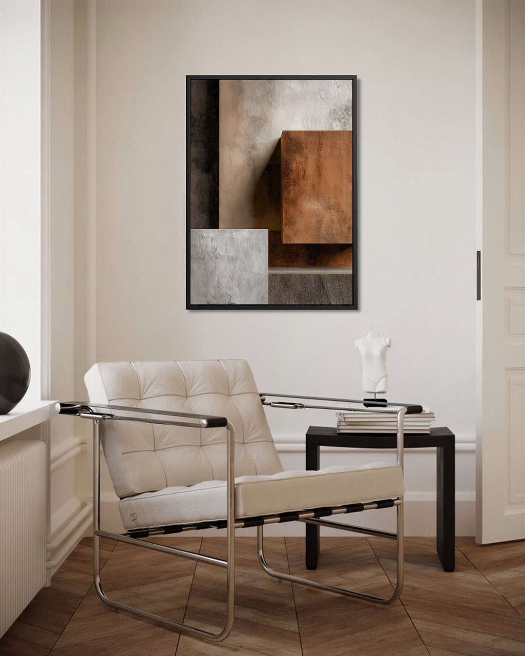 Geometrische textuur compositie Kunstwerk