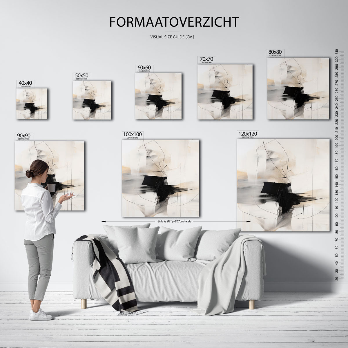 Abstracte lijnen en vormen Poster