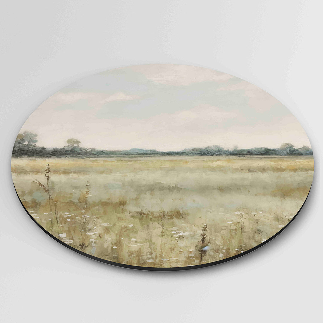 Landschap met bloemen Muurcirkel