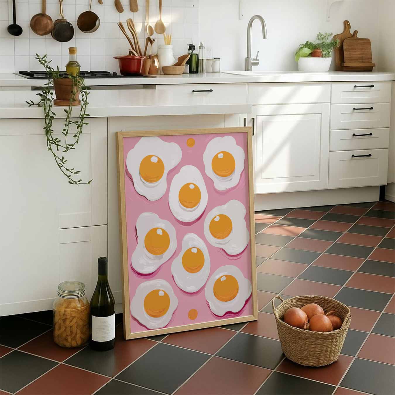 Vrolijke Eieren Wandkunst Poster-WallArtistic