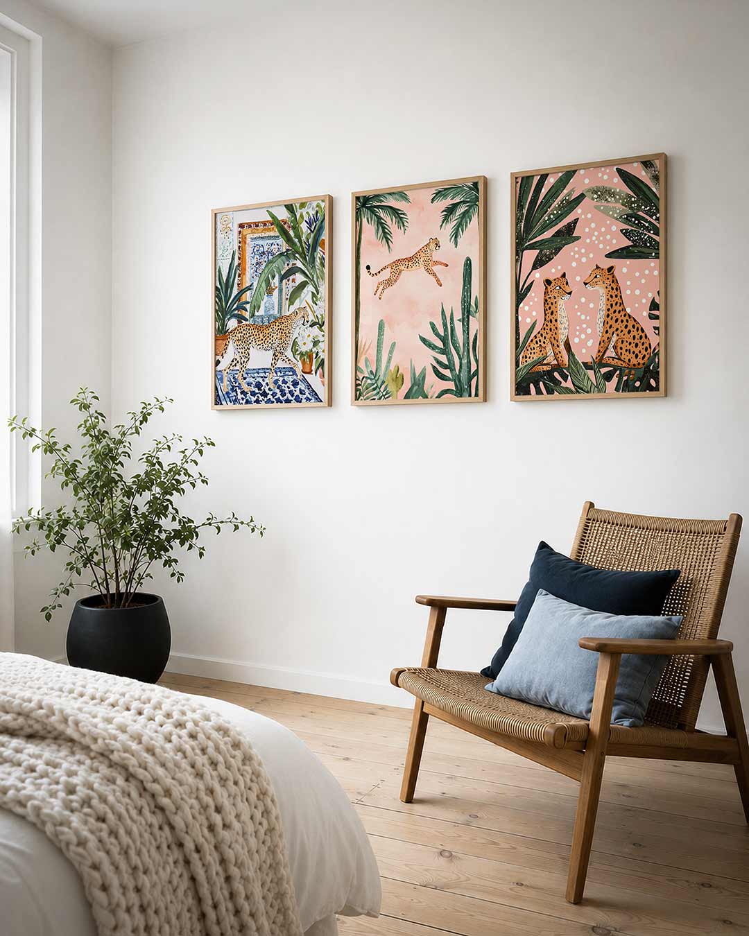 Tropisch interieur Posterset