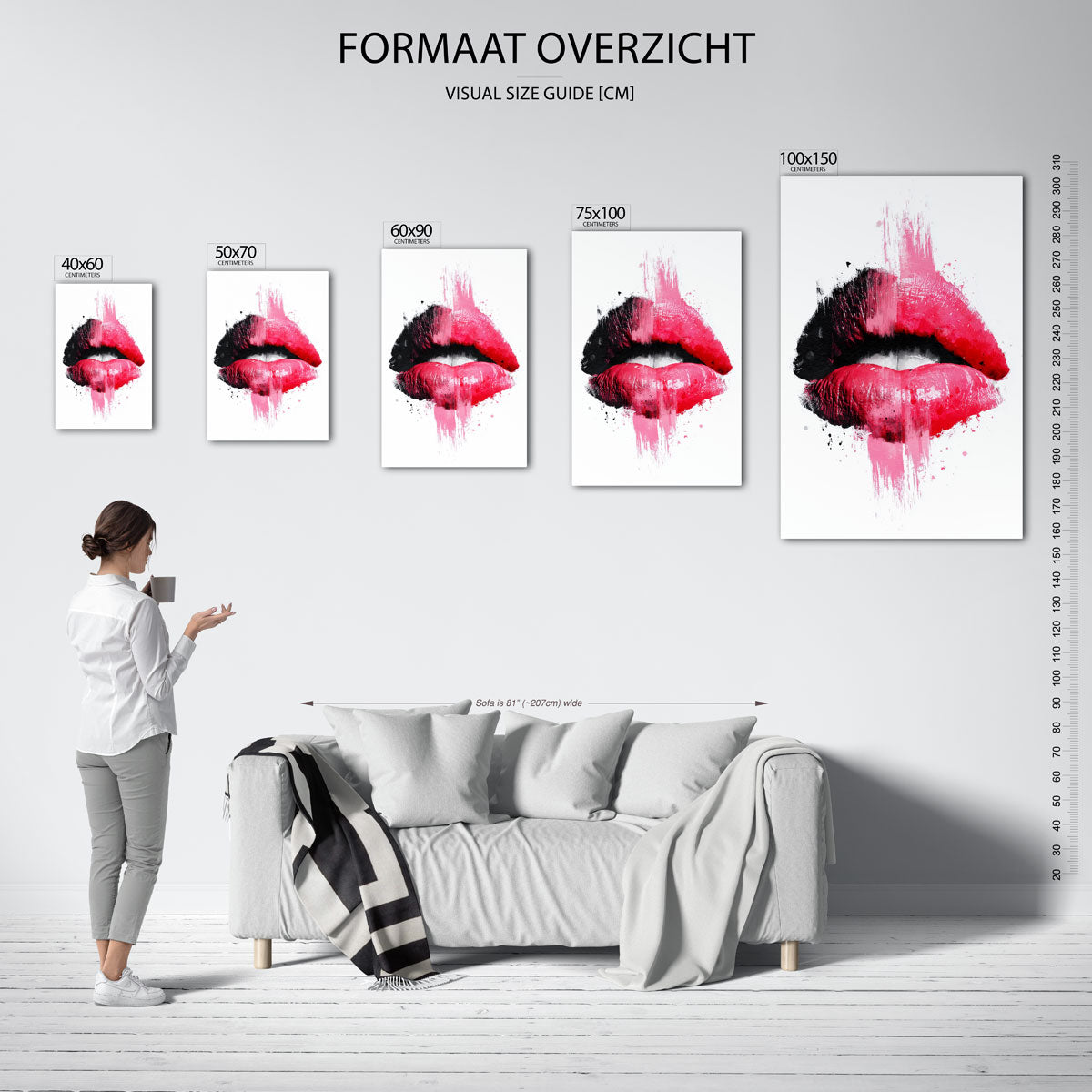 Expressieve lippen Kunstwerk