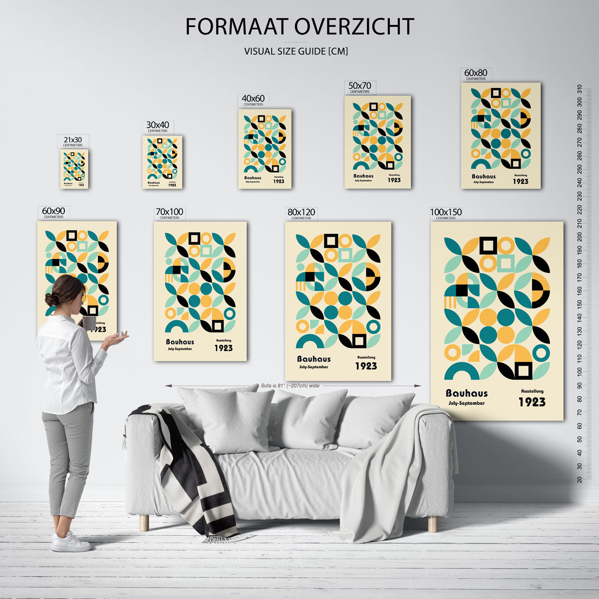 Vormritme en kleur Poster