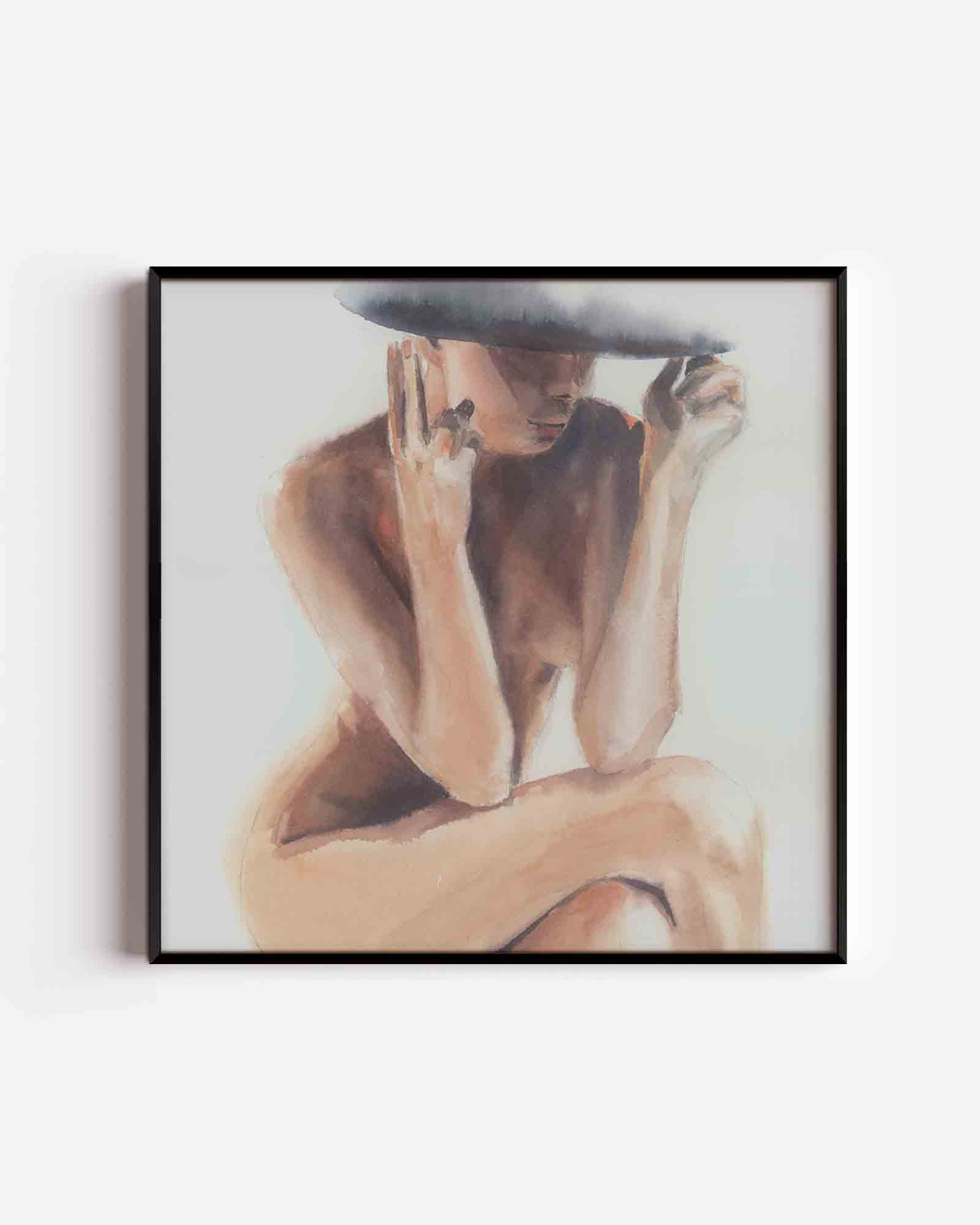 Vrouw met hoed Poster