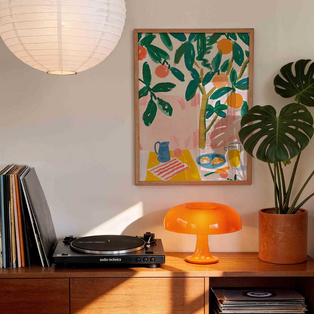 Citrusboom en ontbijt Poster