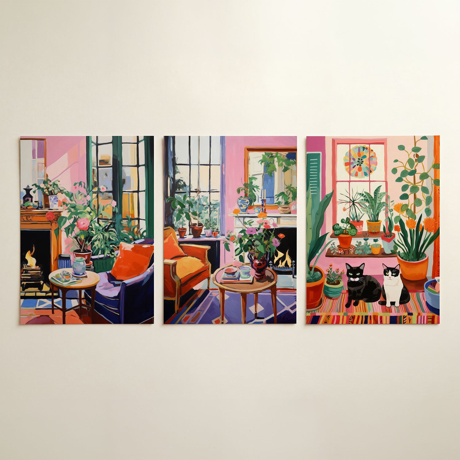 Kleurrijke interieurharmonie Posterset