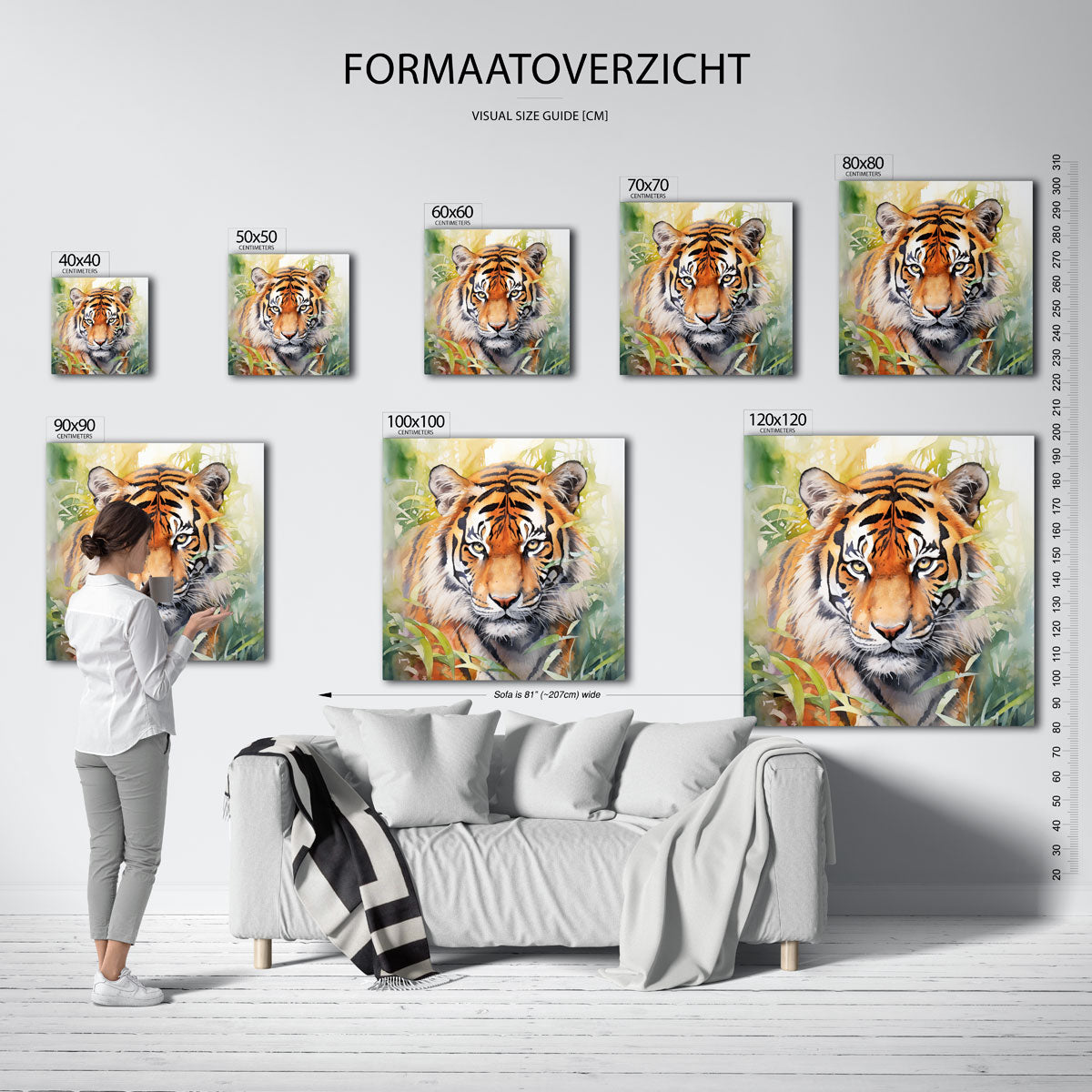 Tijger in jungle Poster