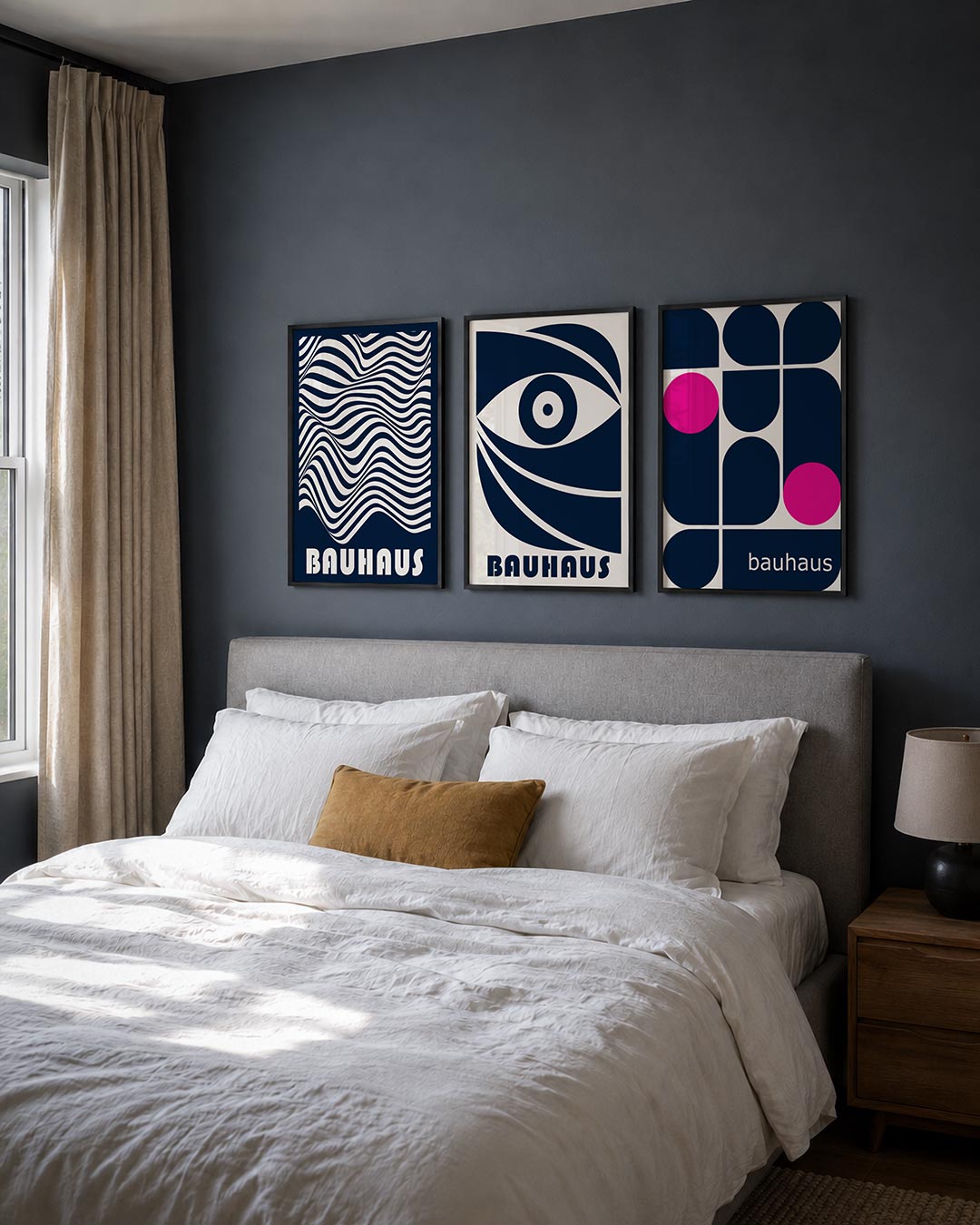 Golvend lijnenspel Posterset
