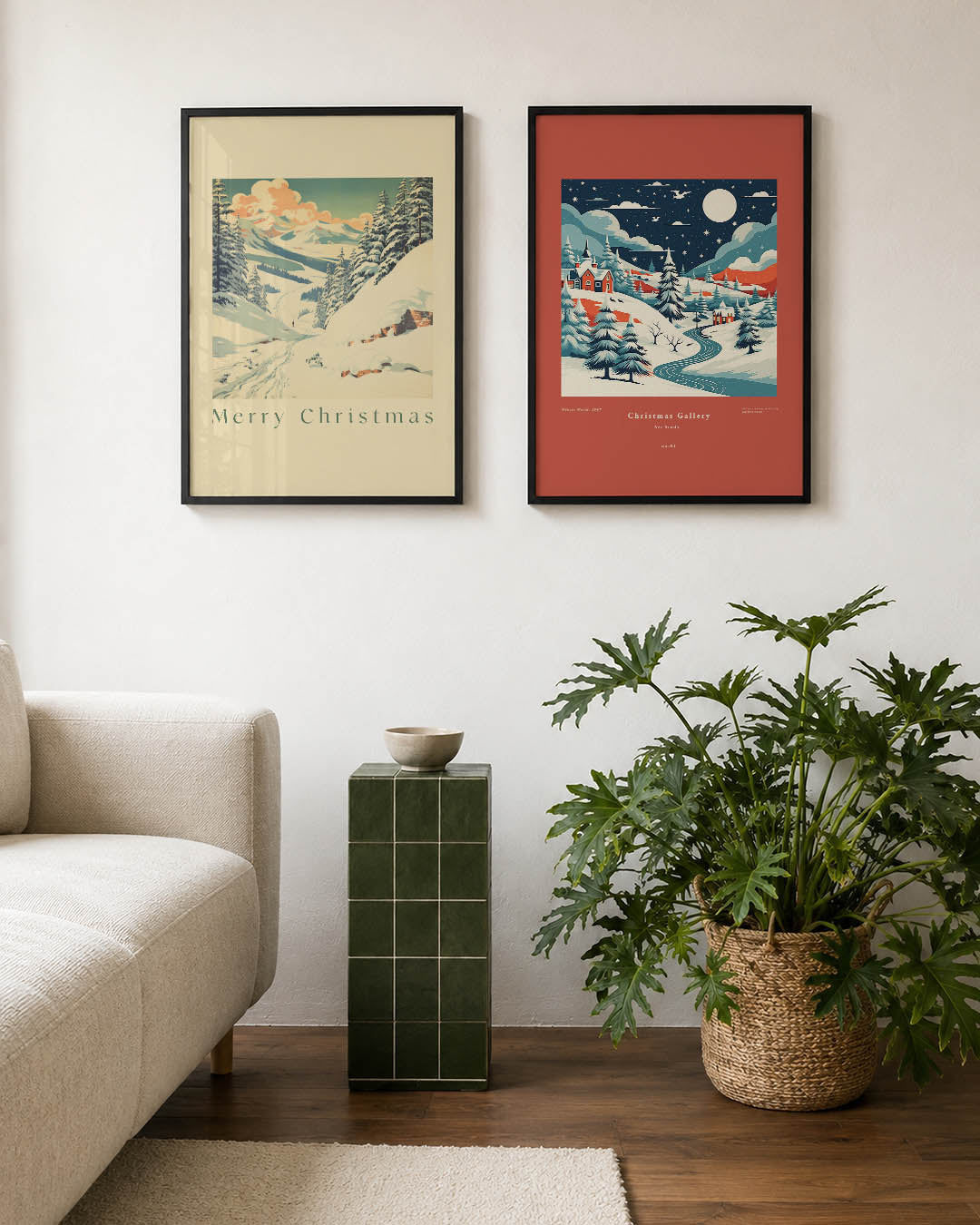 Winterlandschap en tekst Posterset