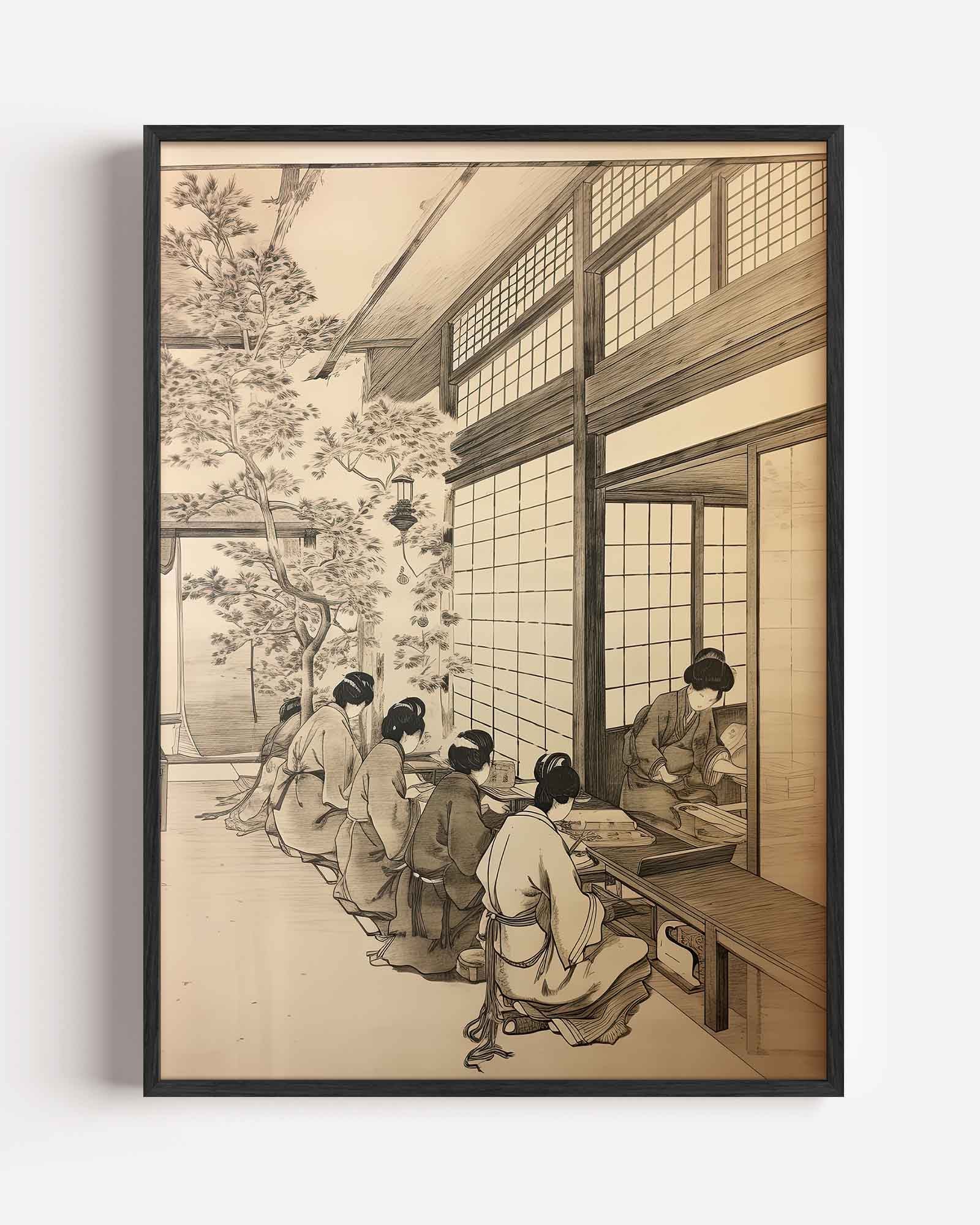 Japanse theeceremonie Poster