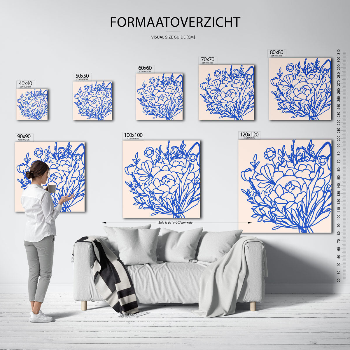Blauwe bloemen Poster