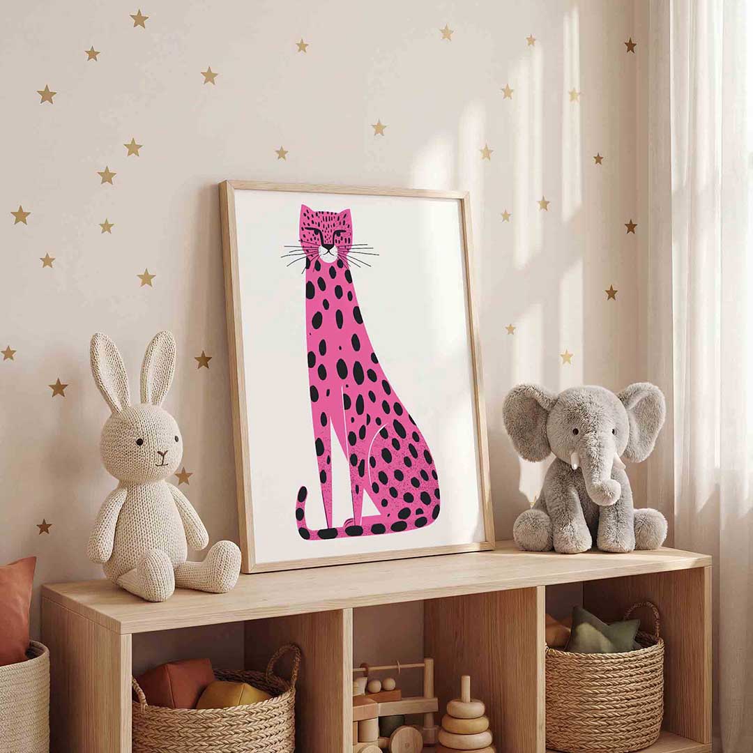 Roze luipaard Poster