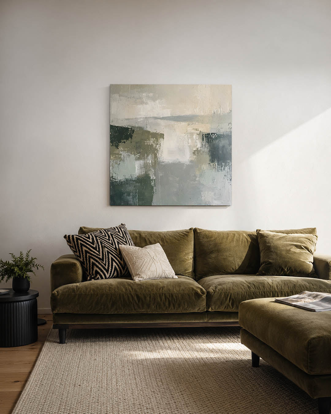 Rustige kleurencompositie Kunstwerk