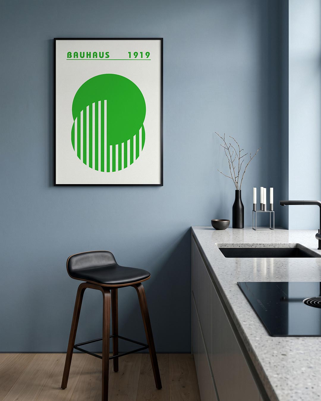 Groene cirkelstructuur Poster