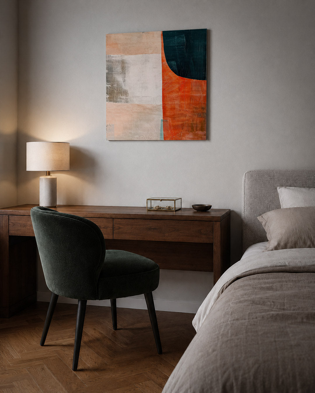 Geometrische kleurencompositie Kunstwerk