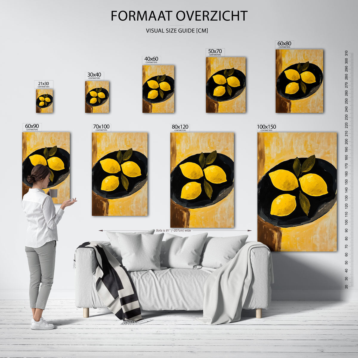 Citroenen op schaal Poster