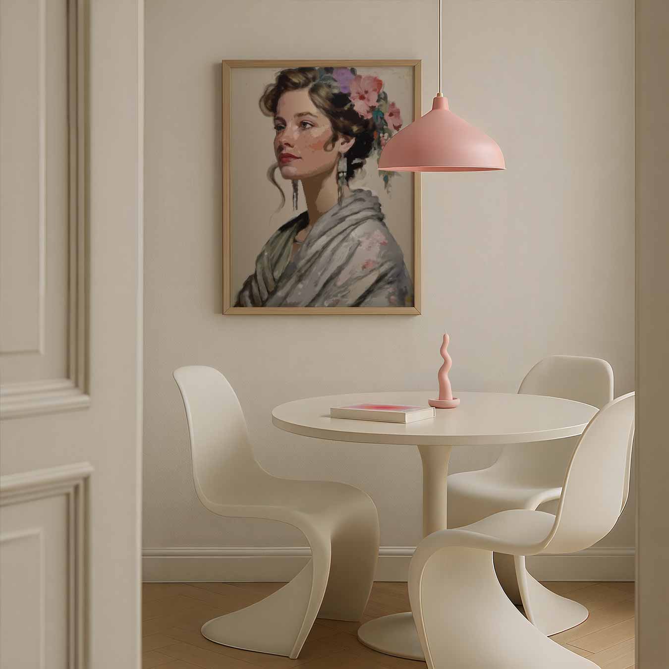 Vrouwelijke Elegantie In Bloemenpracht Poster-WallArtistic