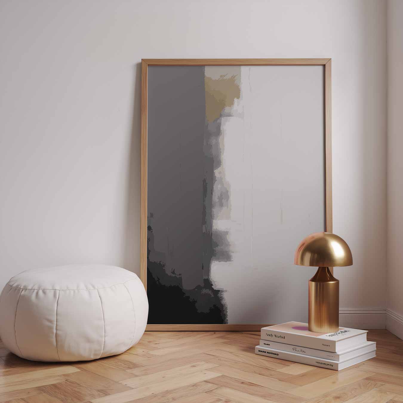 Mystieke Grijs Abstractie Poster-WallArtistic