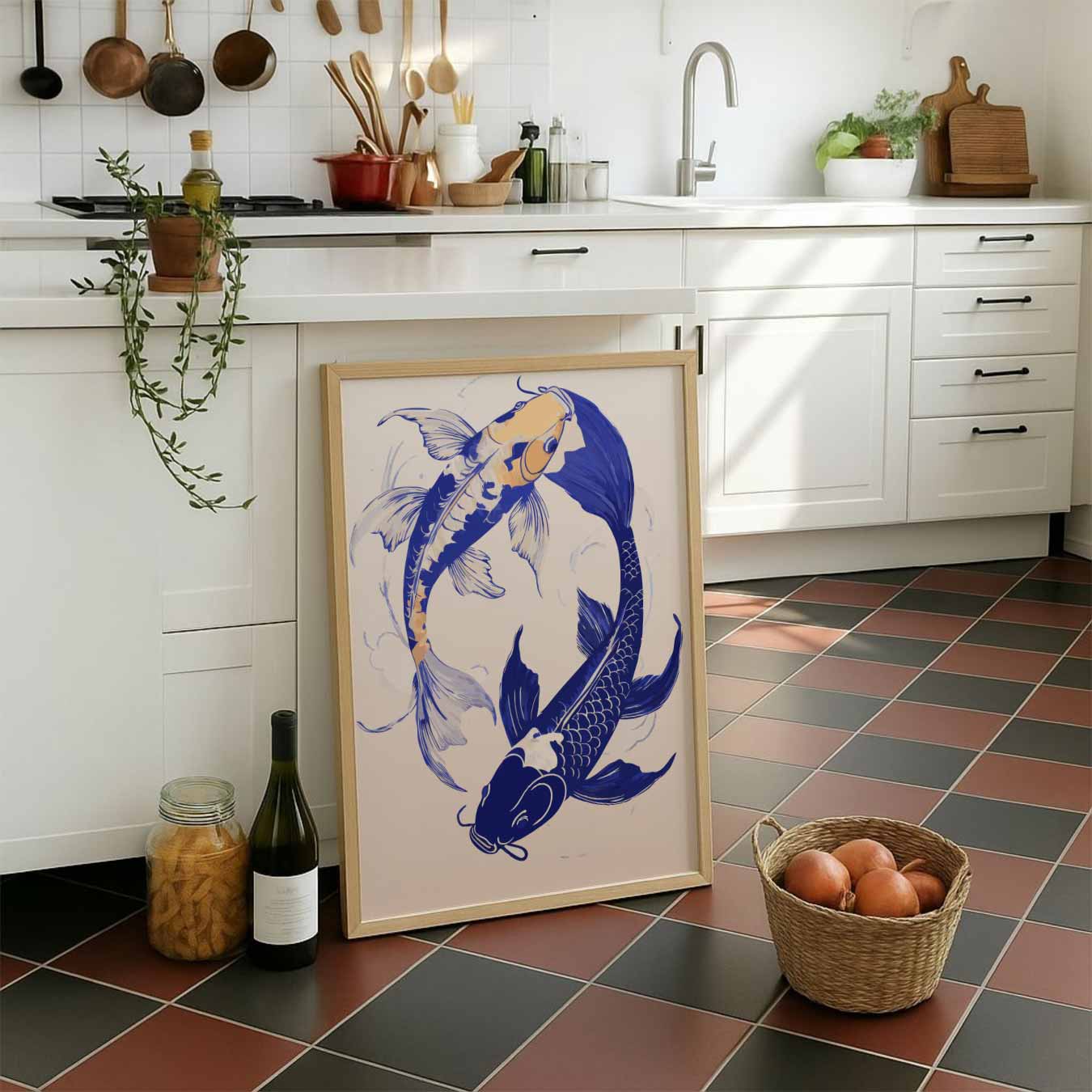 Koi Rustgevende Wandposter-WallArtistic
