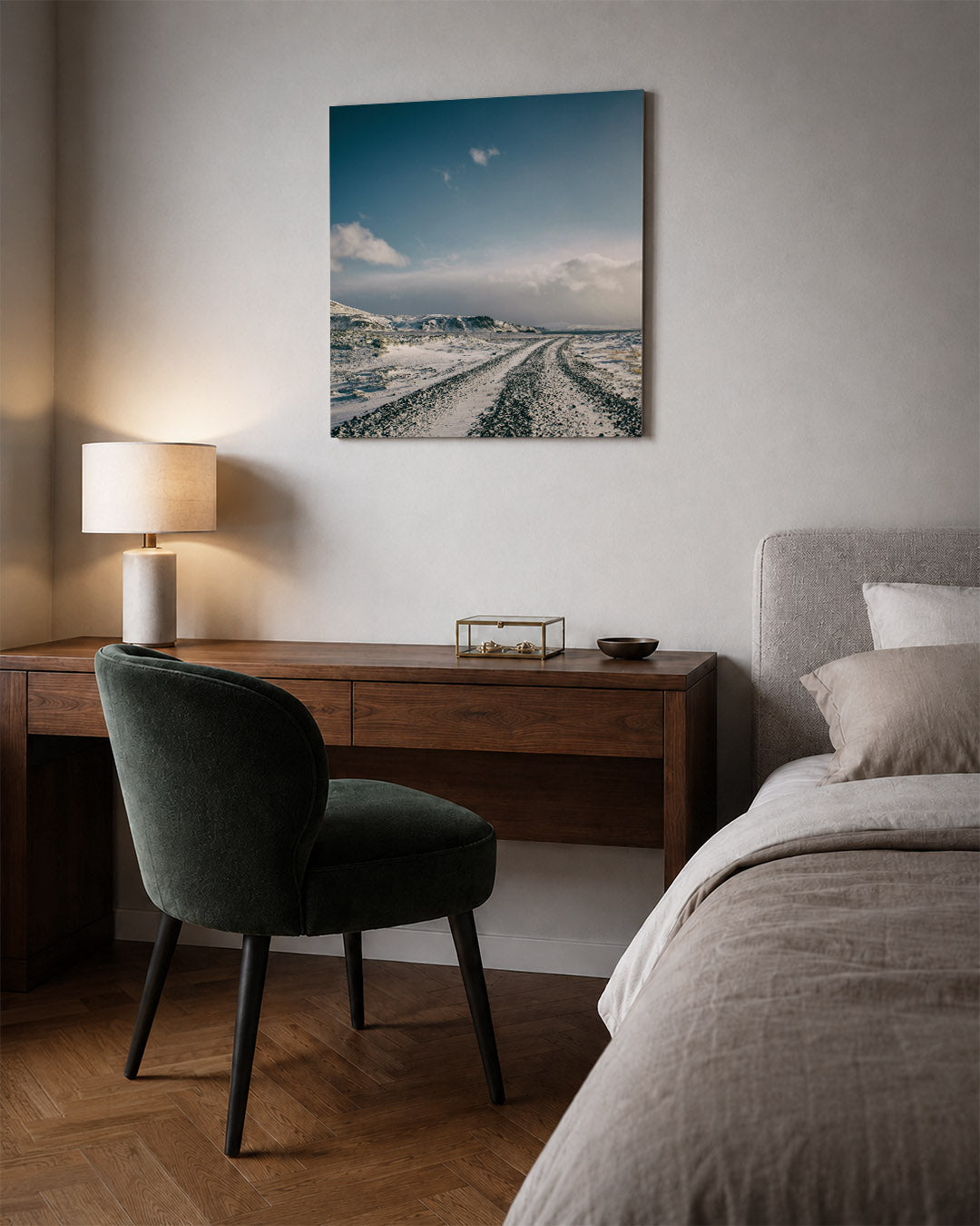 Winterse landschap Kunstwerk