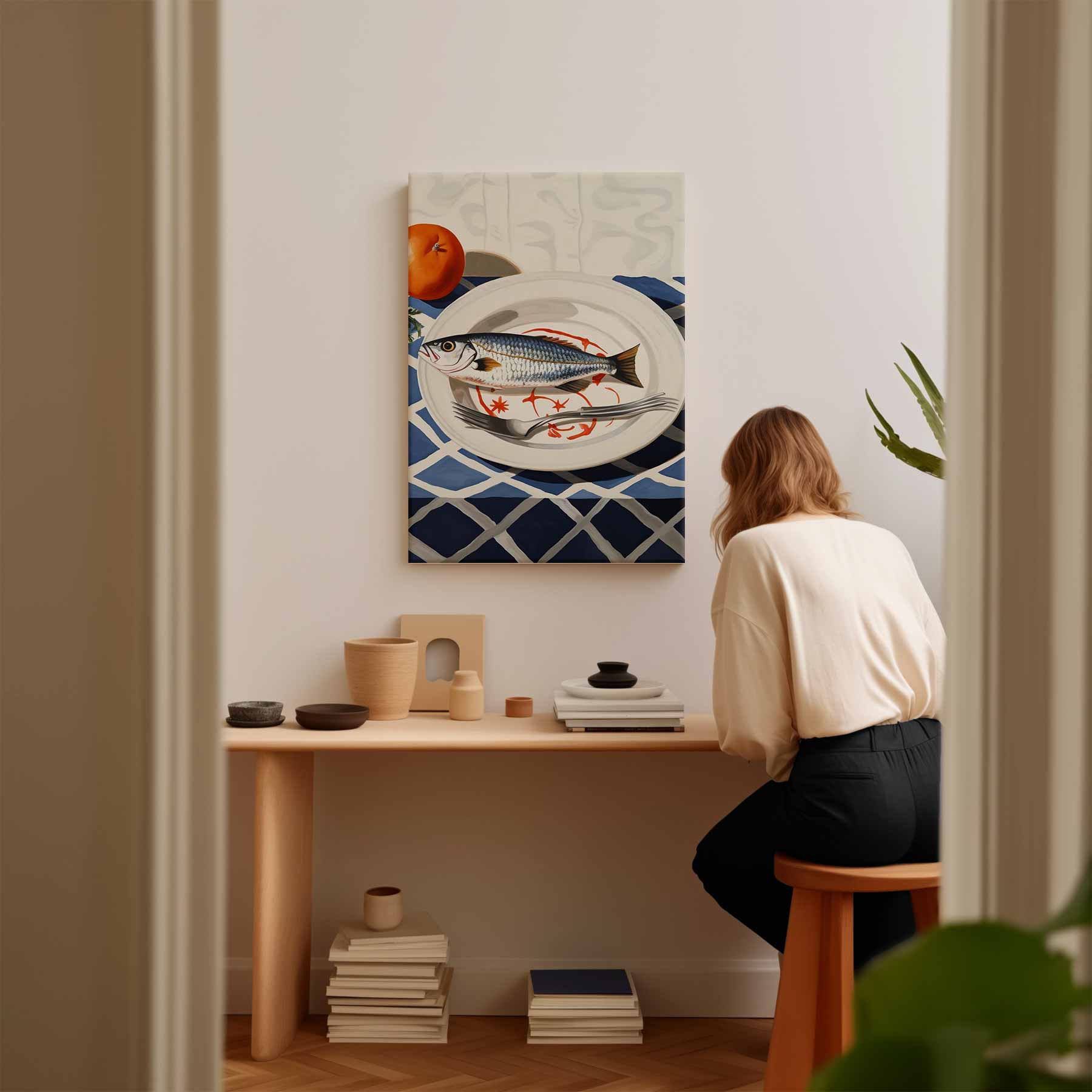 Zeevruchten Op Een Bord Kunstwerk-canvas-dibond-plexiglas-wanddecoratie-WallArtistic