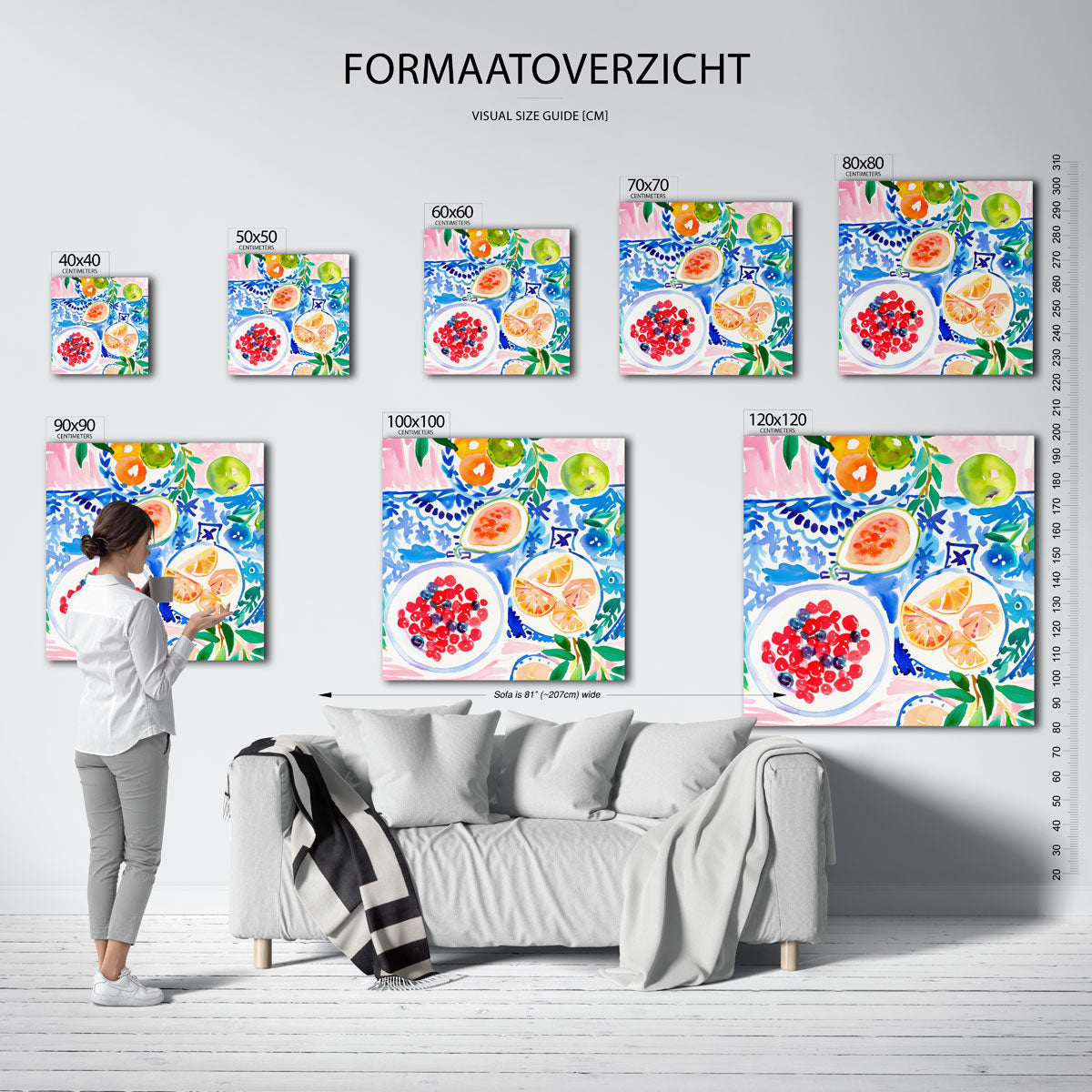 Fruit en patronen Poster