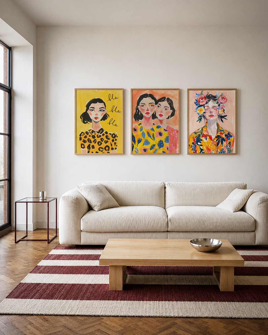 Vrolijke portretuitdrukking Posterset