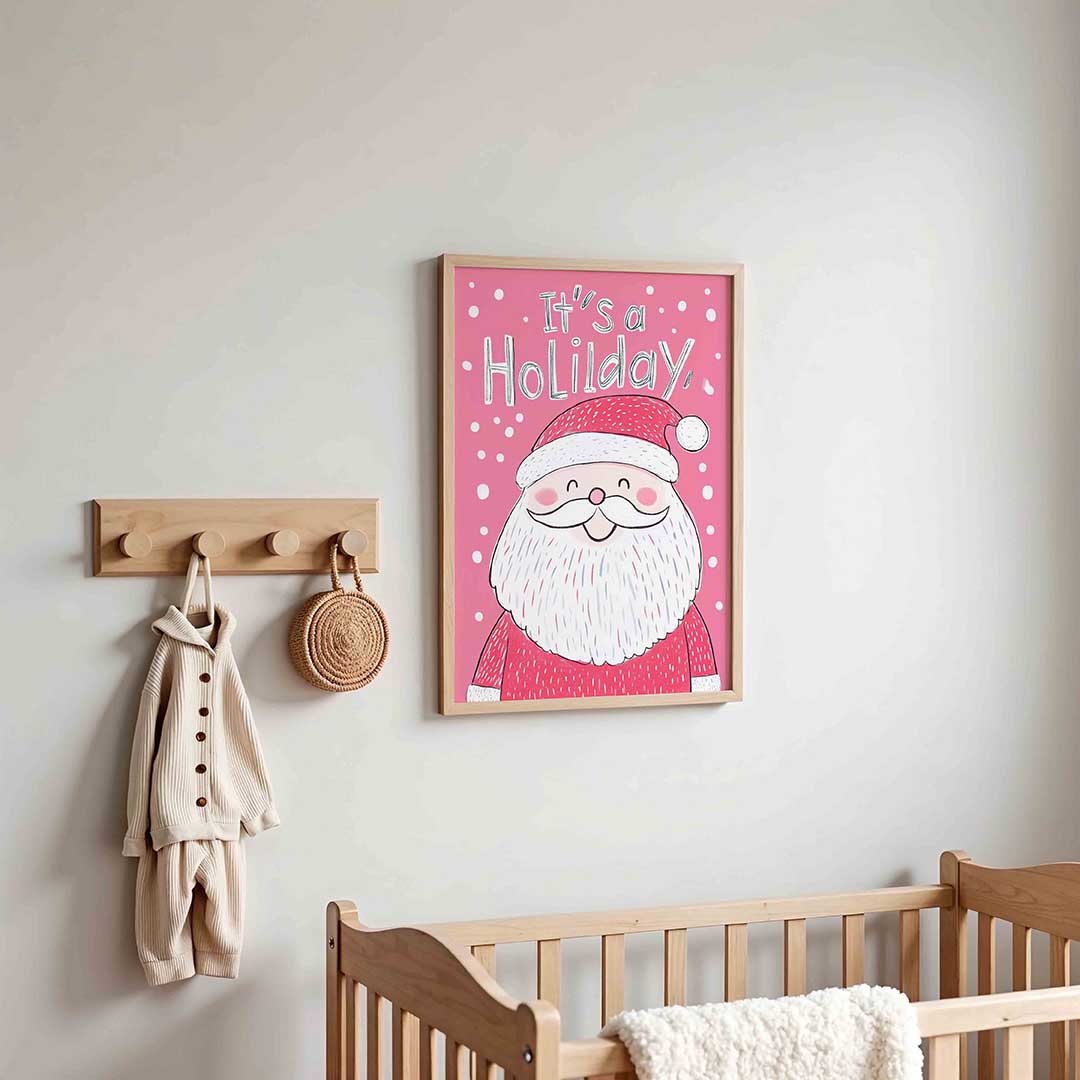 Kerstman met tekst Poster