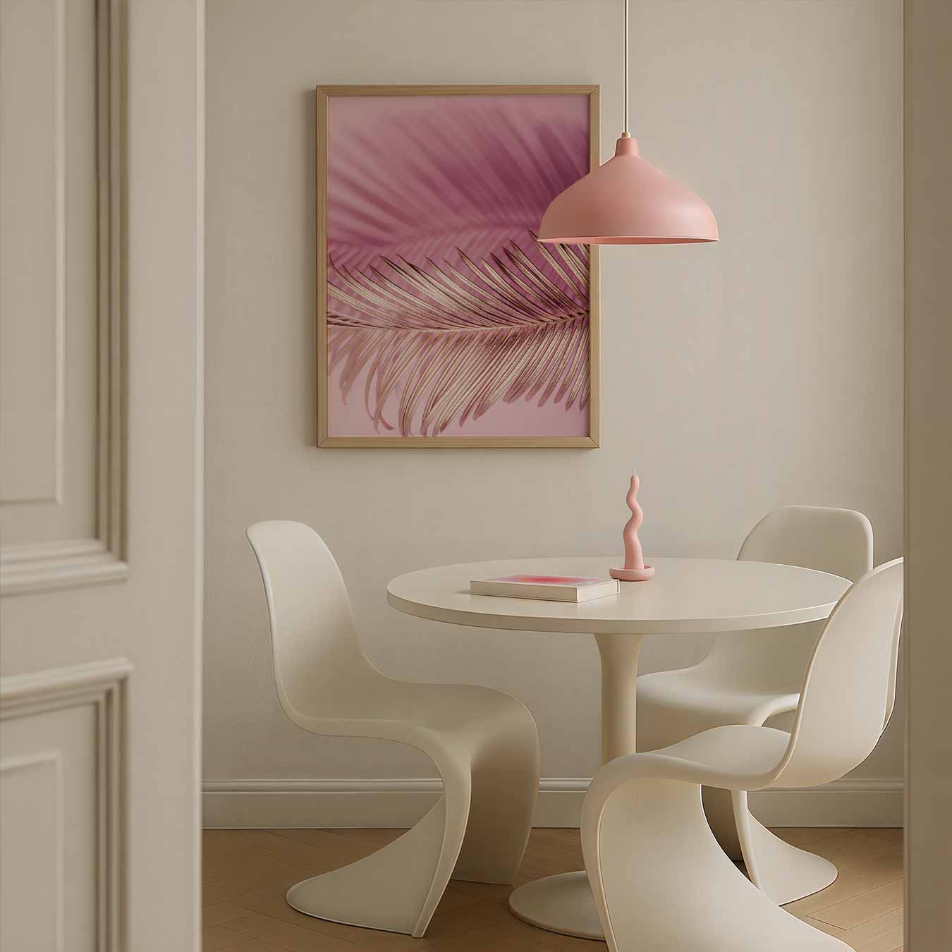 Dromerige Roze Bladeren Poster-WallArtistic