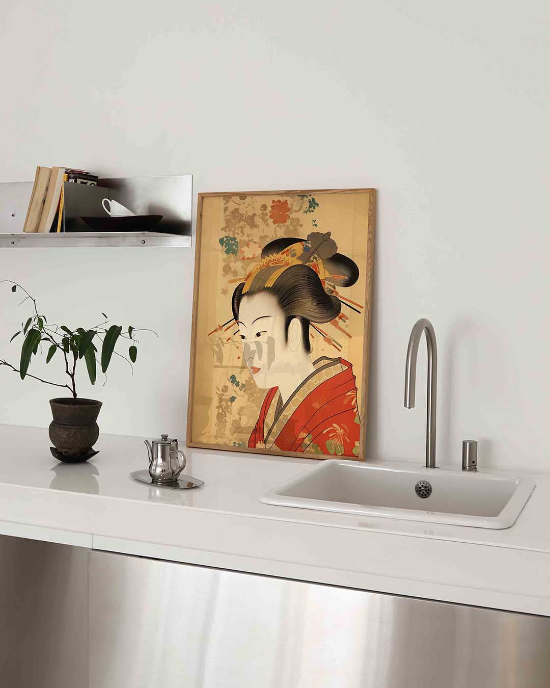 Japanse vrouw in kimono Poster
