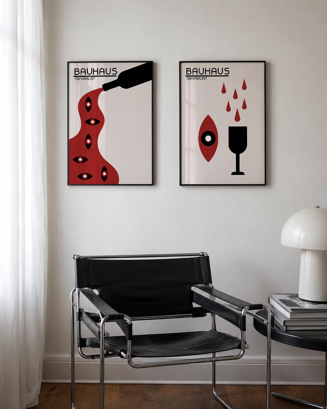 Vloeiende vormen Posterset