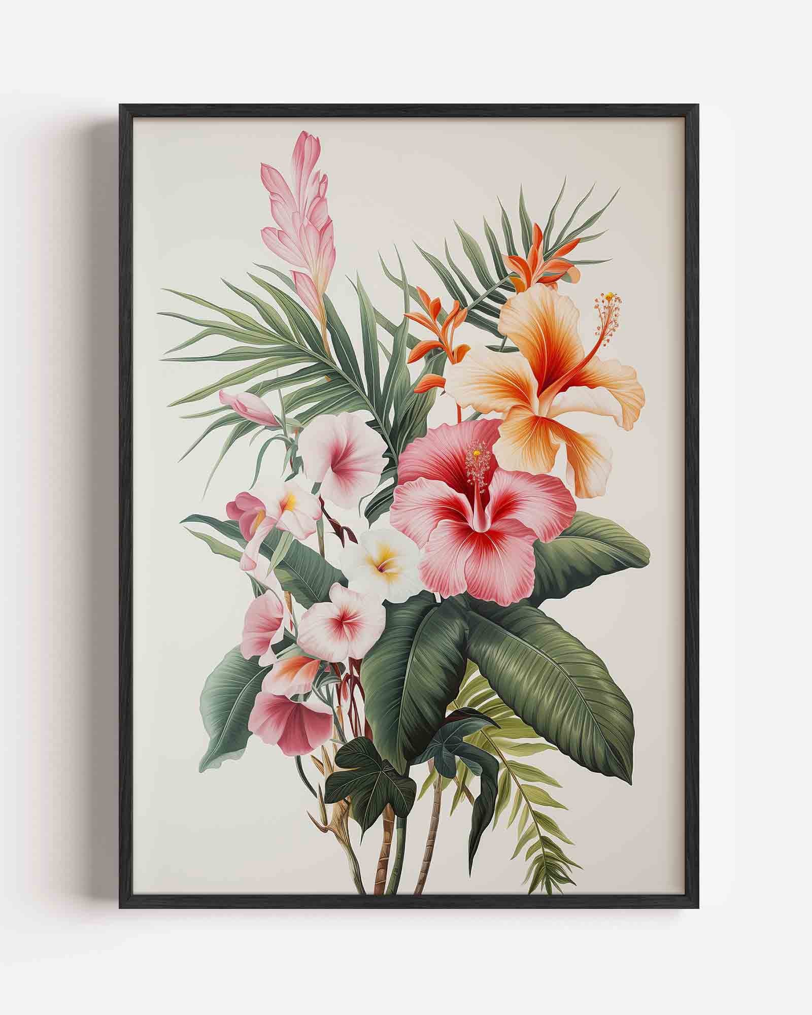 Tropische bloemen Poster