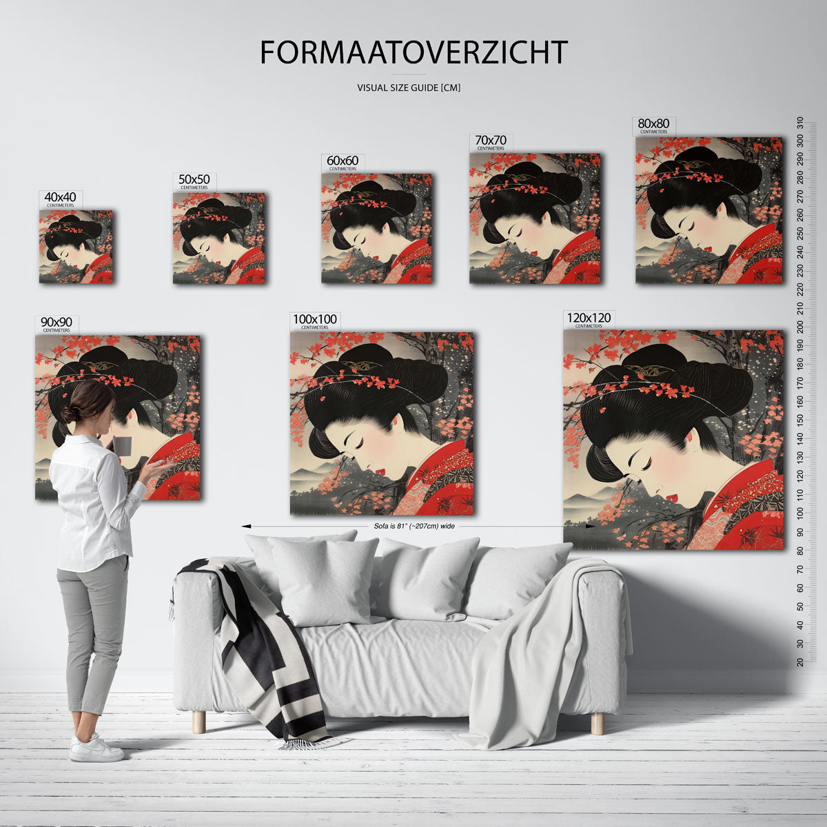 Vrouw met bloemen Poster