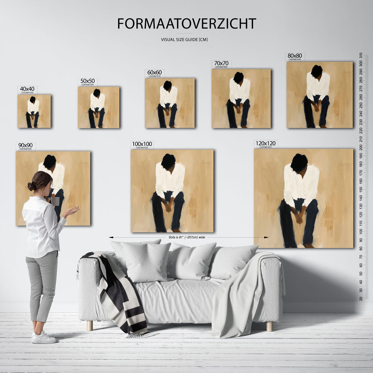 Zittende figuur Poster