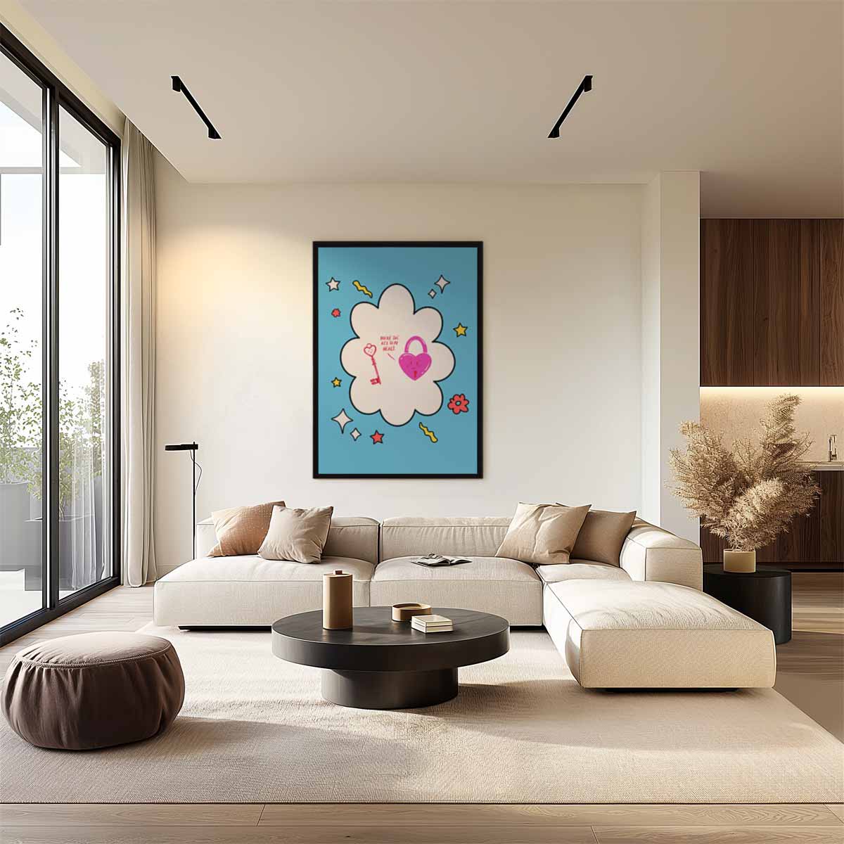 Sleutel tot Mijn Hart Kunstwerk-canvas-dibond-plexiglas-wanddecoratie-WallArtistic