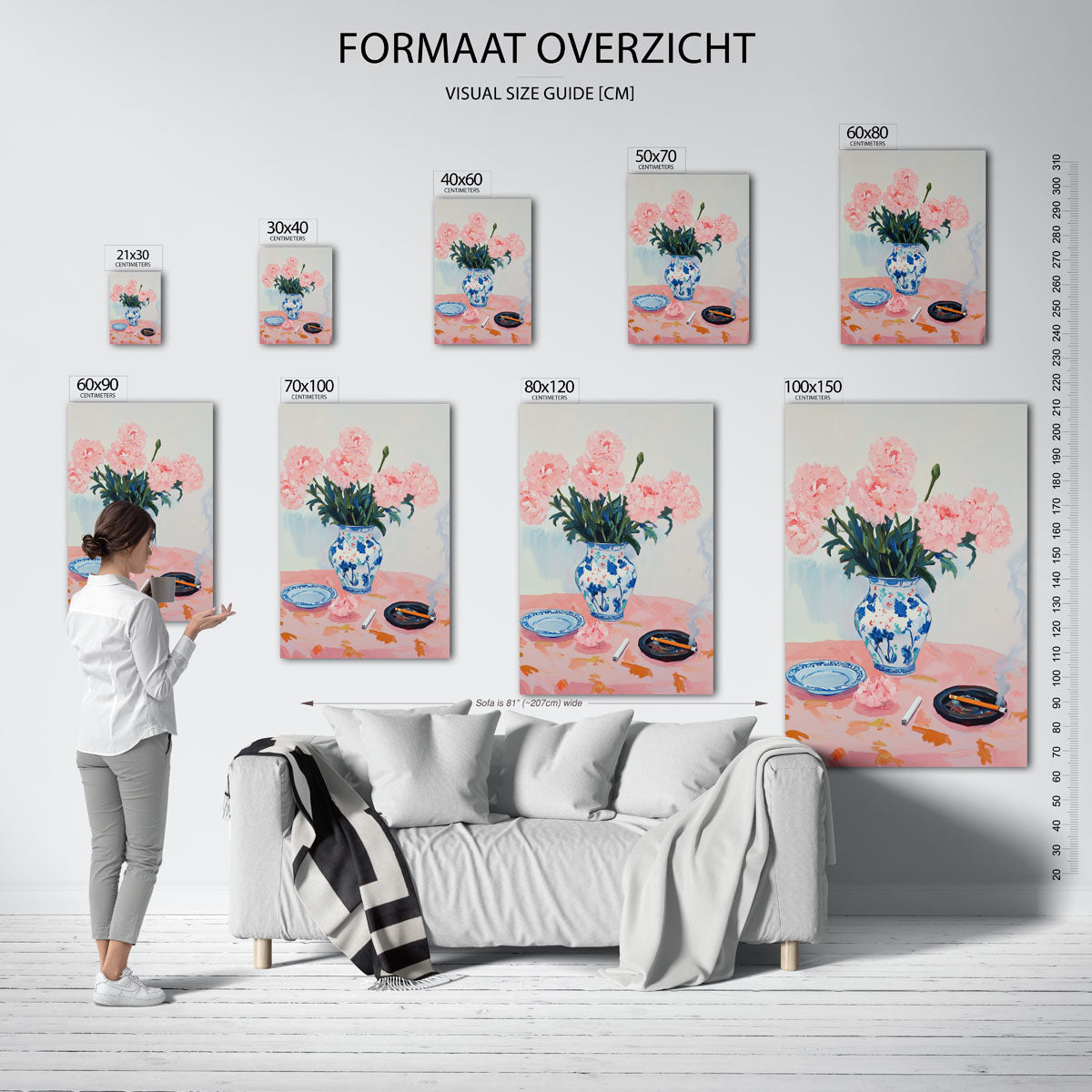 Bloemen in vaas Poster